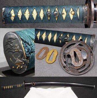 Starožitná koshirae k Japonskému meči.