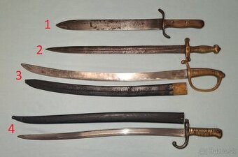 tesak, šabľa, bodák, bajonet