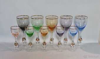 Sada sklenených pohárov 16 ks - zlata Zuzana