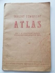 Starý školský zemepisný atlas