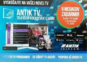 Antik Tv 6 mes. voucher - 2x SmartTV ako Magio GO