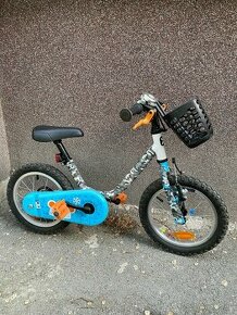 Detský bicykel B-Twin 14” s pomocnými kolieskami