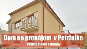 Zariadený dom v Bratislave-Petržalke na prenájom aj pre firm