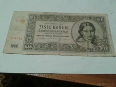 bankovka 1000 kčs 1945