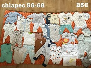 Balík detského oblečenia 56-68 chlapec