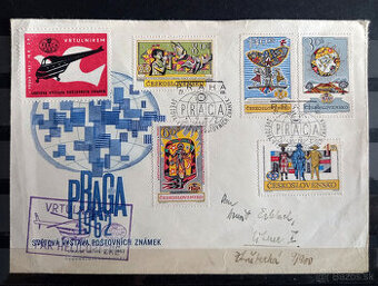 FDC Praha 1962 - Prepravené vrtuľníkom