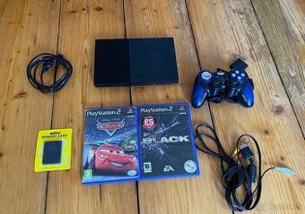 Herná konzola - Sony PlayStation 2 PS2 + 2 hry 1x ovládač