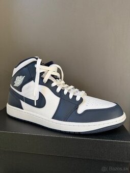 Predám Nike Jordan 1 Mid White/Metallic gold/Obsidian - 1