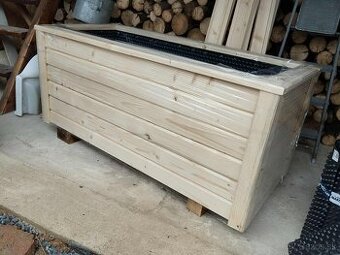 Vyvýšený záhon, drevený kvetináč - 1