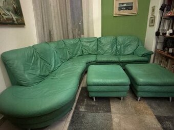 Kožená rohová sedačka