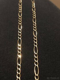 širšia zlata retiazka 14 kt zlato vzor FIGARO