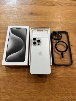 iPhone 15 PRO MAX 512GB BIELY V 100% STAVE AKO ÚPLNE NOVÝ