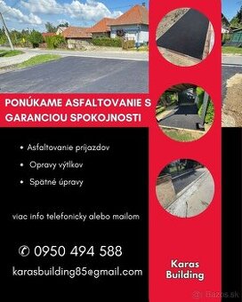 Ponúkame asfaltovanie