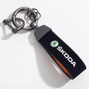 kožená klúčenka skoda, volkswagen, peugeot