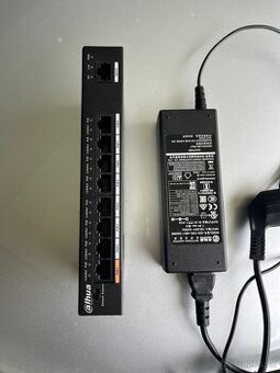 Dahua PFS3009-8ET-96 - 8-portový switch, 8xFE PoE, 1xFE, 96W