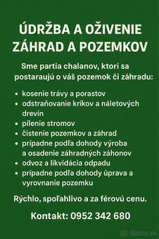 🌱 Údržba A Oživenie Záhrad A Pozemkov 🌱