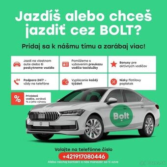 BOLT UBER vodič taxi KOŠICE