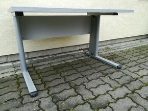 kancelársky stôl dlhý 120 cm šedej farby - 1