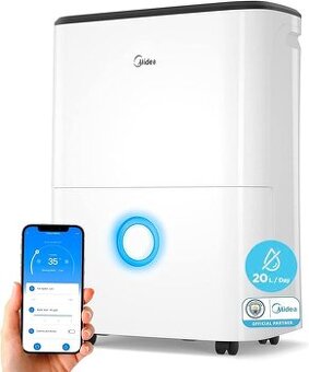 MIDEA Tichý odvlhčovač 20 l pre vnútornú vlhkosť do 50 m2 /