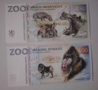 ZOOlar - pamätná suvenírová bankovka SK-CZ-PL ZOO