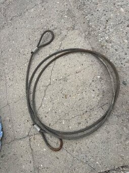 Predám silné oceľové laná s okami – 2 kusy