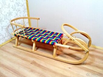 Detske bukove sanky 122 cm s opierkou