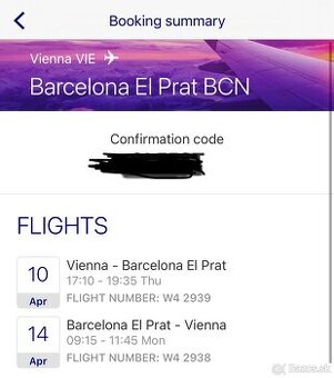 Letenky Viedeň-Barcelona 10.-14.4.2025