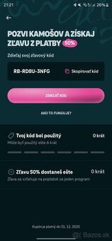 Zľavový kód Telekom Swipe -50%