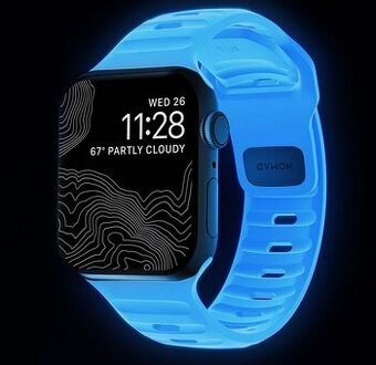 Řemínek Nomad Sport Strap Ice Blue Glow pro Apple Watch