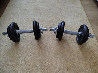 Predám nakladacie jednoručky (činky) 2 x 10 kg