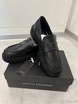 Mokasíny Emporio Armani, prava koža