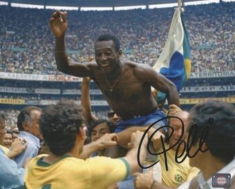 Pelé - foto 20x25 s podpisem, COA + hologram