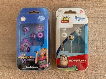 Predám štuplové slúchadlá Disney Toy Story a Hannah Montana