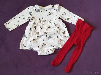 H&M vianočné body a šaty v 1 + pančušky