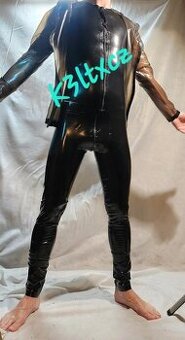 Latexové kalhoty na zip rubber - 1