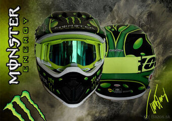 BELL MX-9 MIPS Showtime Replika Monster Svart/Grön