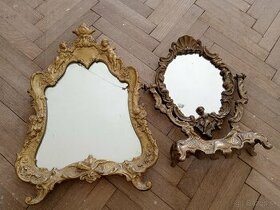 Starožitné mosadzné zrkadlo, zberateľské
