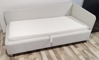 sivo - biela valenda s 2 celami, 90x200x45 cm
