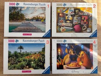 predám puzzle 1000ks rôzne