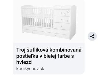 Detska kombinovaná postielka