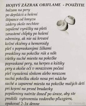Oriflame hoj. záz. Viac info v texte
