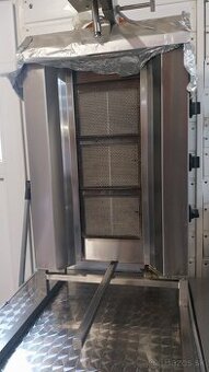 Plynový kebab gril – 3 horáky, TOP stav, používaný 1 mesiac
