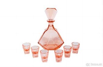 art deco likérová súprava Moser