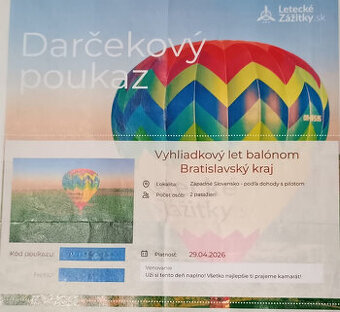 Predám vyhliadkový let balónom