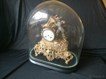 Policové hodiny 19.té storočie -bicie-pod sklom