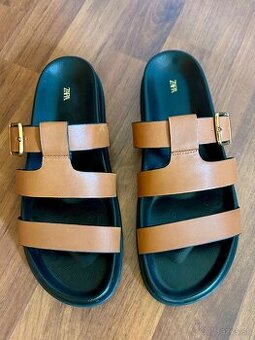 KOŽENÉ ŠLAPKY zn.ZARA č.40