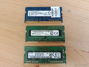 SO-DIMM RAM pamäte 4GB DDR3 a DDR4
