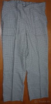 Nohavice kuchar mäsiar pepitove vel. 48 a 50