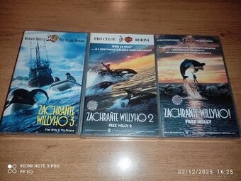 VHS ORIGINAL , ZACHRANTE WILLIHO 1,2,3 TOP