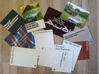 Prospekty Audi - Auto Union, NSU, DAF, BMW 60.-90. léta.